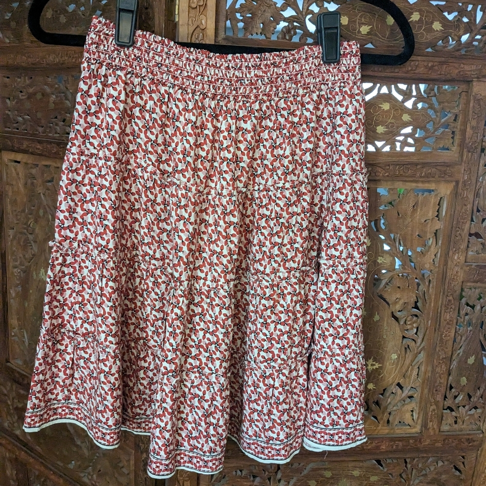 Max Studio Women's Rayon Casual Short Tiered Skirt